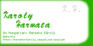 karoly harmata business card